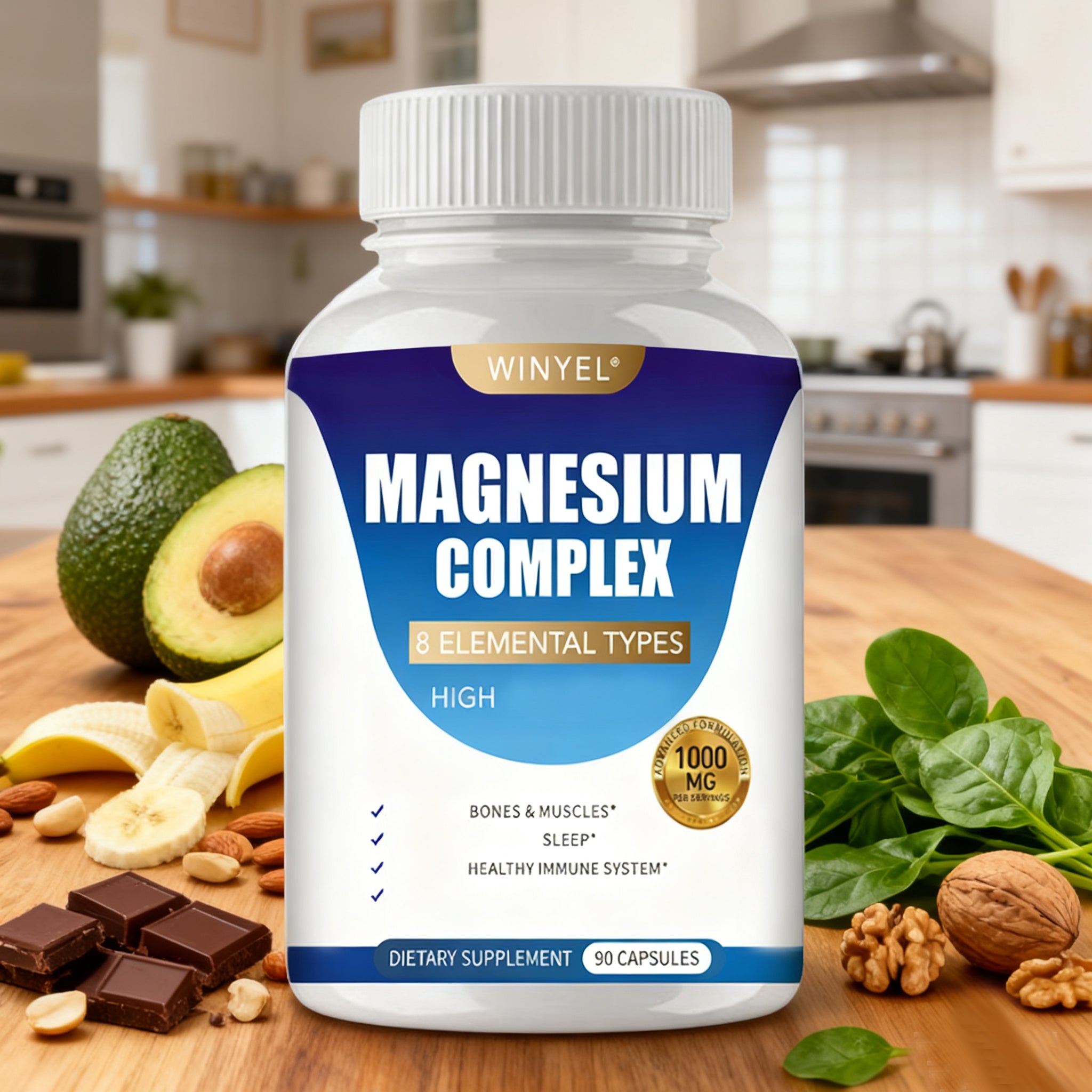 Magnesium Complex™– 8 Elemental Sources for Total Body Support (90 Count)