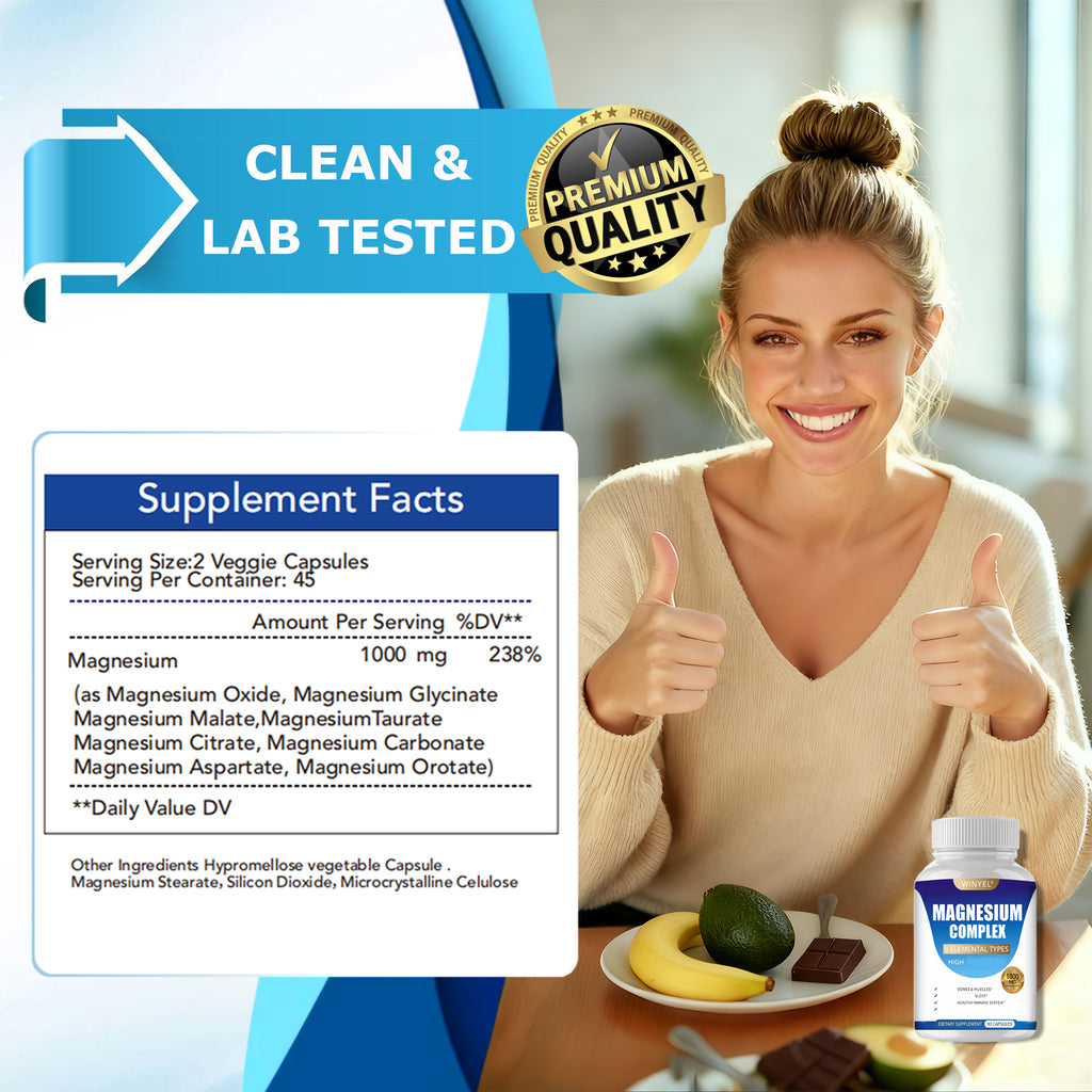 Magnesium Complex™– 8 Elemental Sources for Total Body Support (90 Count)