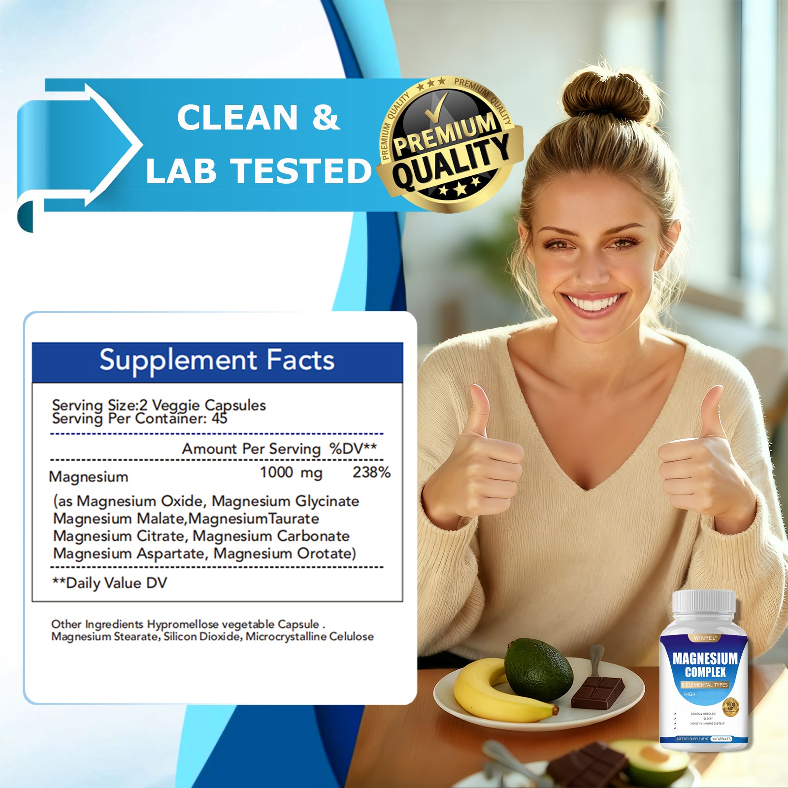 Magnesium Complex™– 8 Elemental Sources for Total Body Support (90 Count)